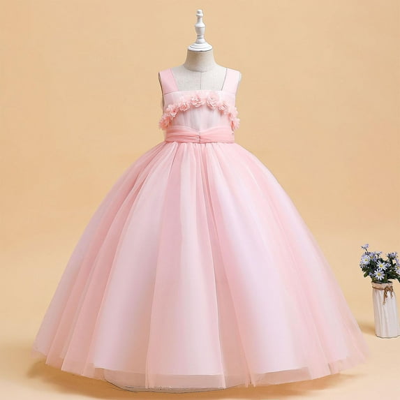Clothes for Girls Girls Dresses Size 10-12 Casual Tank Dress Crew Neck Floral Dress Summer Boho Dress Garden Party Dresses Cute Birthday Dress Summer Dresss Ropa NiñAs