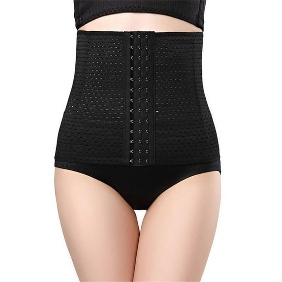 TMOYZQ Plus Size Waist Trainer for Women Breathable Hollow Out Body Shaper Tummy Control Shapewear Crochet Long Underbust Corset