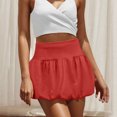 thumbnail image 1 of Clearance Clothes Under $10.00 Abomasnow Women's Y2K Bubble Shorts Elastic High Waisted Wide Leg Bloomers Shorts, 1 of 5
