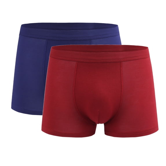Clearance Clothes Under $10.00 TMOYZQ Men's Boxer Briefs Breathable Moisture-Wicking Low Rise Boxer Comfy 4-Way Stretch Tagless Underwear with Bulge Pouch S-4XL 2 Pack