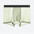 thumbnail image 1 of Clearance Clothes Under $10.00 TMOYZQ Men's Boxers Briefs Sexy See Through Ice Silk Underwear Breathable Ultra-Thin Sheer Boxer with Bulge Pouch, 1 of 3