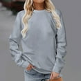 thumbnail image 1 of Abomasnow Womens Oversized Sweatshirt Crewneck Long Sleeve Shirts Pullover Sweatshirts S-3XL, 1 of 4