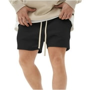 Clearance Clothes Under $10 Miqool Men's Athletic Shorts, Elastic Waist Cotton Casual Classic Gym Workout Active Sweat Shorts Lounge Shorts Jogger Shorts Activewear with Pockets