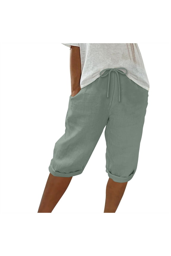 Clothes Women Womens Dress Pants for Work Business Casual Solid Color Shorts Casual Shorts Capris