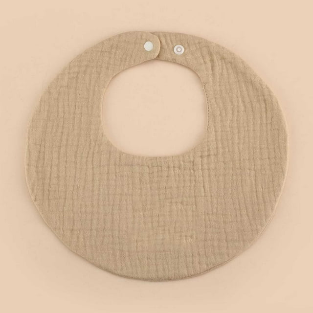 Clearance Clothes under $3 TMOYZQ Baby Bibs Waterproof Snap Cotton Baby Bib Absorbent Feeding Burp Cloth for Infant 0 to 12 Months
