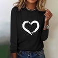 thumbnail image 1 of Tbopshirt Fashion Women's Tops Spring Printed Long Sleeves Round Neck Casual Tee, 1 of 5