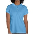 thumbnail image 1 of Clearance Clothes under Women's Solid Sports Quick Dry Shirt Men's And Women's Short Sleeve V-neck Top/Shirt, 1 of 4