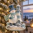 thumbnail image 1 of Clearance! Coastal Snowman Lighthouse Christmas Ornament, Hanging Christmas Decorations Outdoor Indoor, Nautical Starfish Ocean Wave Xmas Keepsake Gift for Christmas Tree & Wreath Holiday Decor, 1 of 8