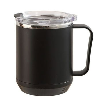 Clearance! Coffee Cups with Lids Coffee Mug Portable 2-Layer Stainless Steel Mug with Lid and Handle Induction Heatable Insulated Coffee Mug for Home Office (460ml)