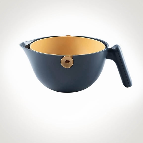 Clearance! Colander Bowl Fruit Cleaning Basket 2 In 1 Cleaning Spinning Filter Blue with Drain Handle Kitchen Colander Kitchen Accessories Fruit Vegetable Cleaning Tools