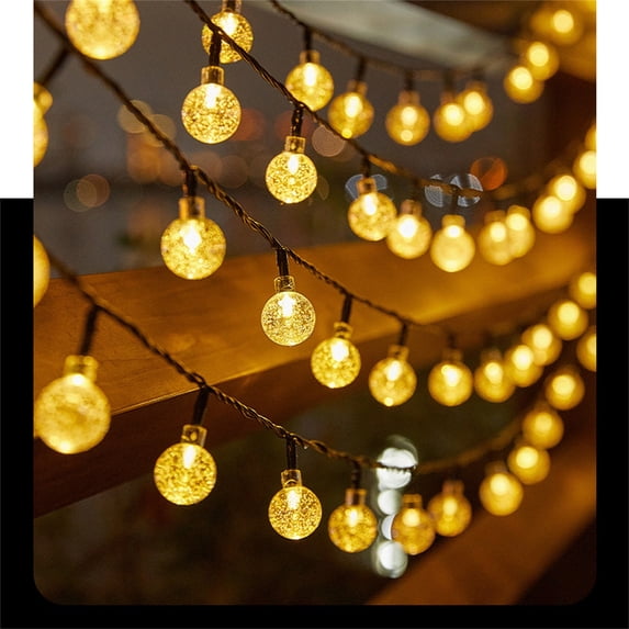Colored Solar String Lights, Outdoor Indoor LED String Lights for Bedroom Garden Patio Backyard Party Wedding Christmas Decorative String Lights, Waterproof, Colorful