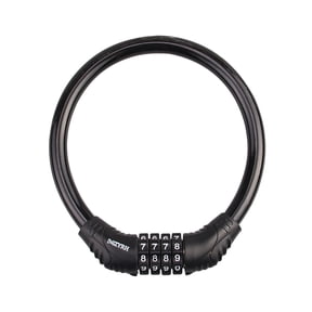 Combination Bike Cable Lock - 4 Digit Coiled Security Resettable Cable Lock, Anti-Theft Accessories for Mountain Bike, Road Bike, Electric Bicycle, Scooter