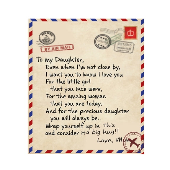 Clearance! Comfortable Wrap Blanket Perfect Letter Blanket A Gift for Family Friends Lovers Blanket,B