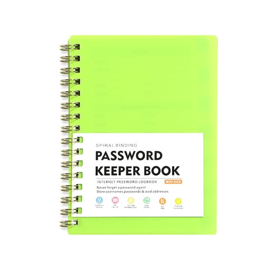 Clearance! Compact A6 Password Coil Notebook – Index Tabbed Keeper, a Portable Journal Notebook for Business Meetings and Password Storage