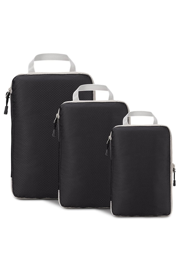 Clearance Compression Packing Cubes For Suitcases Travel 3 PCS Expandable Travel Bags Organizer For Luggage