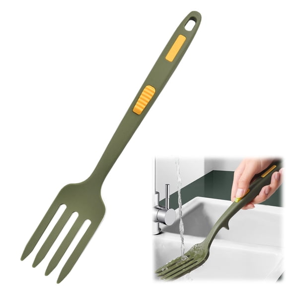 Clearance Cooking Utensils under $10 Silicone Flexible Fork Heat Cooking Fork Tools Dishwasher Kitchen Fork Kitchen Non Stick Fork For Bake And Stir Mix Ingredients Whisk Eggs
