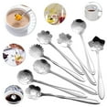thumbnail image 1 of Clearance Cooking Utensils under $5,Flower Spoon Set 8pcs Stainless Teaspoon Rainbow Color For Coffee Tea Mixing Sugar Ice Stir Bar Spoons 8 Diffient Pattern Colorful Cutlery Set Kitchen Tool G, 1 of 9
