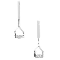 Clearance Cooking Utensils under $6 Mini Potato Mashers Stainless Potato Food Masher With Plastic Handle Hand Masher Vegetables Fruits Masher Kitchen Tool For Cooking Integrated Masher