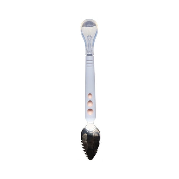 Clearance Cooking Utensils under $5 Double Ended 316 Stainless Steel Baby Spoons With Silicone Tips Perfect For Puree Feeding And Infant Weaning