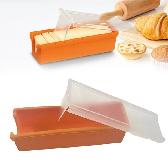 Clearance Cooking Utensils under $5 Silicone Butter Slicer Cheese Cutter Tools Elegant Glass Butter Container Box Kitchen Storage Accessories