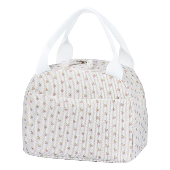 Clearance! Corduroy Insulated Lunch Bag, Thick Thermal‑Lined Leak‑Proof Interior, Large‑Capacity Cooler Pouch, Reusable Tote For Work Travel Picnic Trips