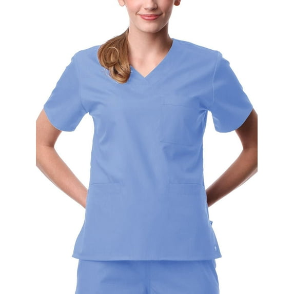 Clearance Core by Maevn Women's Sporty V-Neck Solid Scrub Top