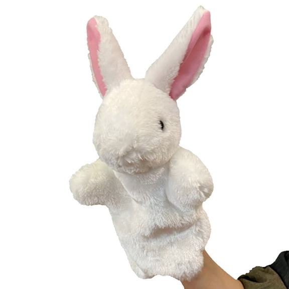 Clearance Countdown! Easter Bunny Hand Puppet Toy Soft and Interactive Animal Doll for Kids Plush Toy Birthday Gift Happy 2026!