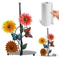 thumbnail image 1 of JKLOP Countertop Metal Paper Towel Holder Flowers Christmas Vertical Tissue Holder Rack Kitchen Roll Paper Stand Organizers for Home & Kitchen, 1 of 6