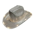 thumbnail image 1 of Clearance Cowboy Hat for Women Men, LED Light-Up Cowboy Performance Hat Retro Western Style Luminous 9 Color Available Christmas Party Nightclubs Photo Prop Cap - Silver2 Party Hat, 1 of 8