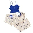 thumbnail image 1 of Clothing Cqxid525 2 Piece Lounge Pjs Women's 3 Pieces Pajamas Heart Print Shorts Pants Pj Sets Sleepwear Blue 1PC, 1 of 4