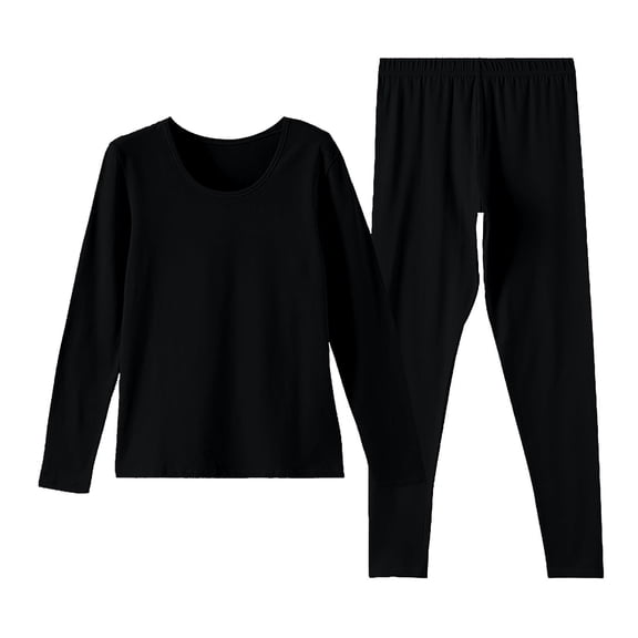 Seductiva Clothing Thermal Nnderwear Set De Rong Thermal Underwear Women's Underlay Sweatshirt Body Tight Sleepwear Women's Autumn Clothing Autumn Pants Set Winter Warm Top & Bottom