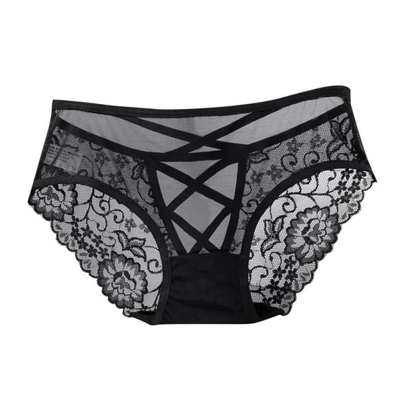 Cqxid525 Women's Cotton Bikini Panties Womens Underwear Black Lace Panties High Waisted Plus Size Ladies Brief for Women Breathable Thong White