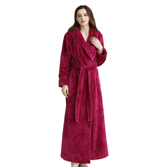 Clearance! Cqxid525 Women's Lightweight Robe Womens Soft Plush Bathrobe Fluffy Cute Long Coat Nightgown Nightdress Soft Lightweight Multi-color 1PC