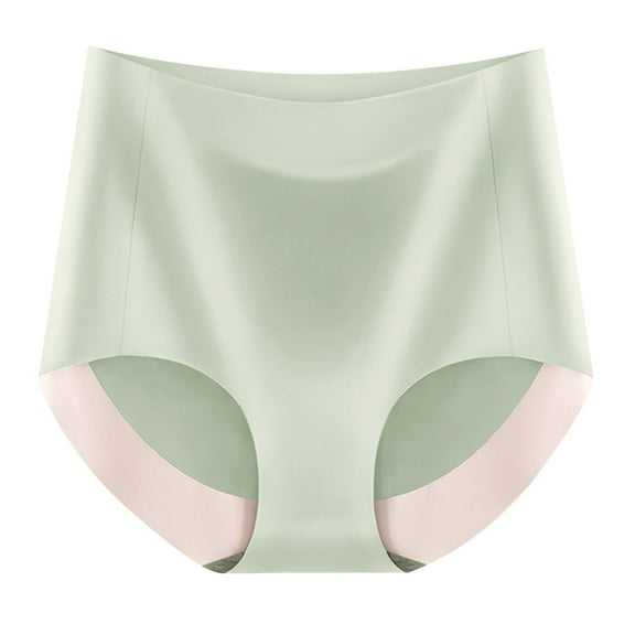 Cqxid525 Women's Panties Breathable Wicking Microfiber Briefs High Waist Ice Silk Seamless Panties for Women Green