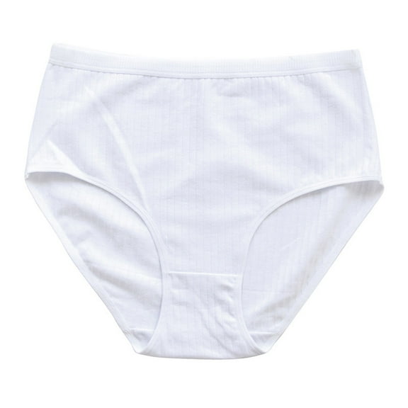Clothing Cqxid525 Women's Seamless Underwear High Waisted Cotton Underwear for Women Large Size Breathable Cotton Briefs for Women Pants White