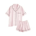 thumbnail image 1 of Cqxid525 Women's Sleepwear Robe Women Set Pajama Short Loose Sets Satin Nightwear Suit Nightgown Women Underwear Pajama Pajamas Bra Women's Sleepwear Pjs Sets Lounge Set Pink 1PC, 1 of 4