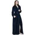 thumbnail image 1 of Clearance! Cqxid525 Womens Plush Soft Robe Womens Soft Plush Bathrobe Fluffy Cute Long Coat Nightgown Nightdress Shower Spa House Long Robe for Women Blue 1PC, 1 of 4