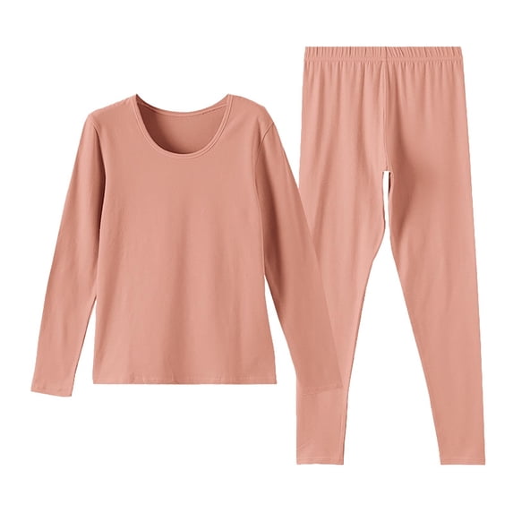 Cqxid525 Womens Thermal Set De Rong Thermal Underwear Women's Underlay Sweatshirt Body Tight Sleepwear Women's Autumn Clothing Autumn Pants Set Base Layer Top & Bottom Long Johns 1PC
