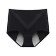 thumbnail image 1 of Clothing Cqxid525 Womens Underwear Cotton Hipster Panties Women's Underwear High Absorbency Cotton Underwear Heavy Flow Leakproof Postpartum Menstrual Protective Briefs Full Coverage Briefs Black, 1 of 9