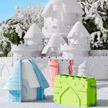 Clearance! Create A Castle Indoor Snow Castle Kit, Reusable Castle Magic Snow Toy Set, Sensory Play Snow and Playmat, STEM Activity