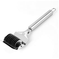 Clearance Creative Stainless Rolling Noodle Cutter Manual Noodle Cutter Noodle Scutter Multifunctional Dough Press for Home & Kitchen Silver