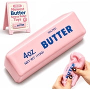 Clearance Crunchy Butter Squish Asmr Bead Filled, Slow Rising Squeeze Toys, Crunchy Butter Squishies Realistic Food Stress StickFavor Gifts for Kiddo Teens Adults Pink