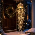 thumbnail image 1 of Clearance! Crystal Cascade Christmas Light, LED Hanging Christmas Decorations Indoor Outdoor, Cascading Icicle Style Light Ornament, Wall Window Entryway Holiday Pendant for Xmas Decor(Warm Snowball), 1 of 8