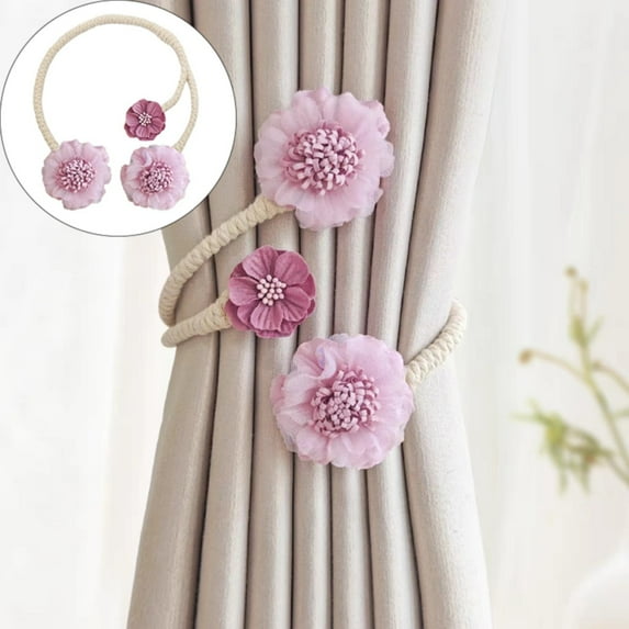 Clearance! Curtain Under $5 Curtain Tie Back Clips; Curtain Ties; Curtain Holdbacks; Creative Curtain Cords; Elegant Curtain Ties for Bedroom Decoration;emian Room Deco