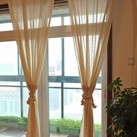 Clearance Curtain under $5 2 Pieces Natural Cotton Curtain Rope Tiebacks Handmade Curtain Decorative Holdbacks Rural Style Drapery Tieback