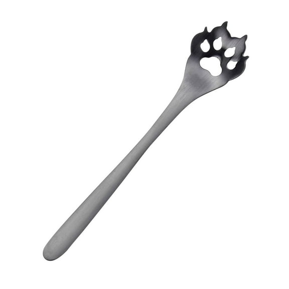 Cute 304 Stainless Steel Coffee Spoon Stirring Tea Spoon Mug Spoon Claw Dog Claw Cup Hollowed Out Kitchen Utensils Set
