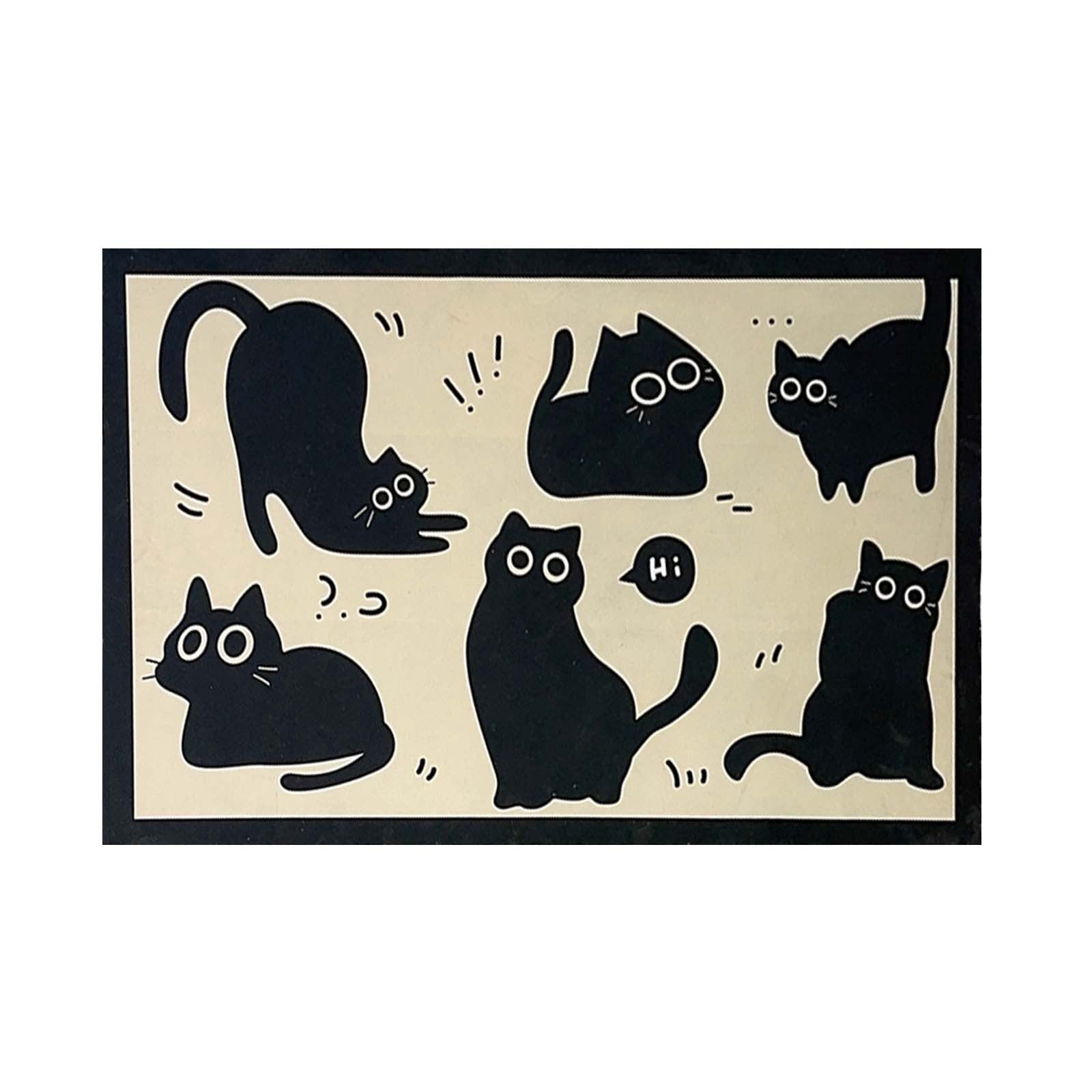 Clearance! Cute Cat Door Mat Outdoor Indoor Mats Front Doormat