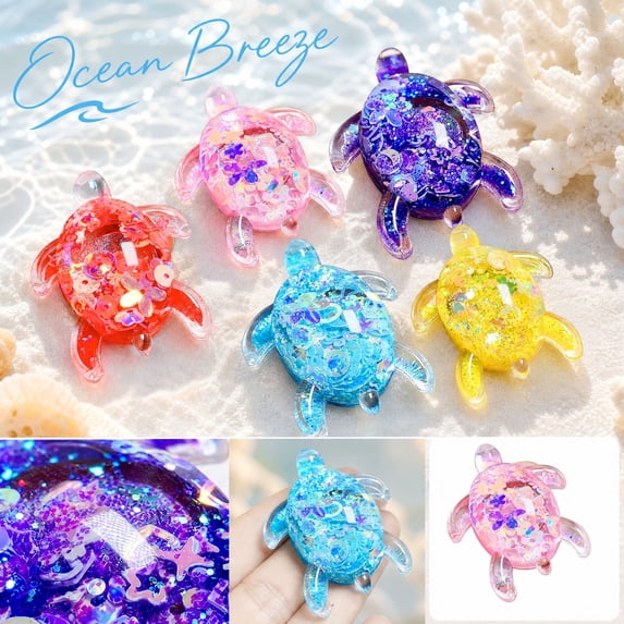 Clearance! Cute Fridge Magnets - Crushed Ice Turtle Liquid Filled, Ocean Series Decor for Kitchen Whiteboard and Locker, Funny Gift