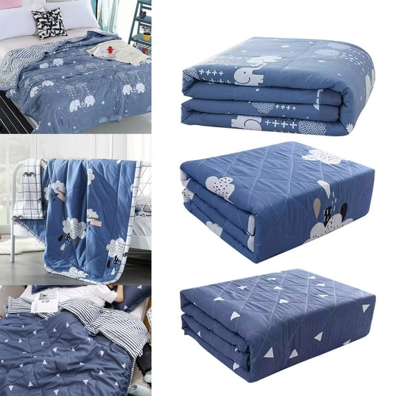 Cute Ice Blanket for All Season Lightweight Summer Cooler Quilt for Hot Sleepers and Night Sweats Cooler Comforter Double Cold Effect Blanket Cooler Fiber Soft Blanke