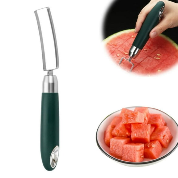 Clearance Cutter under $5 Stainless Watermelon Cutter 2024 Upgraded Fruits Cutter Carving Tool Fruit Cutter Slicer Water Melon Cutter Tool Watermelon Cube Cutting For Home Kitchen Gadgets